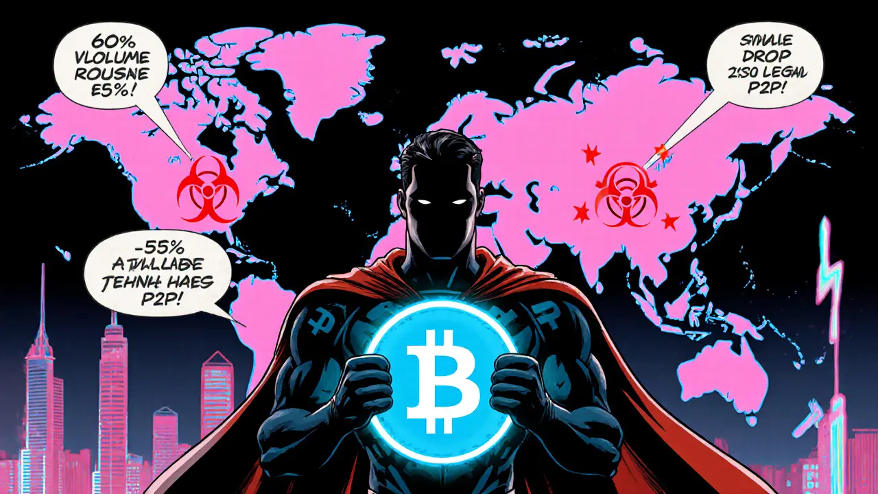 P2P Crypto Trading Volumes in Restricted Countries - 2025 Data