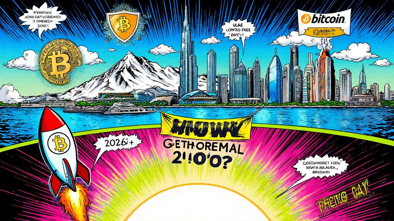 Futuristic skyline depicting upcoming crypto ecosystem developments.