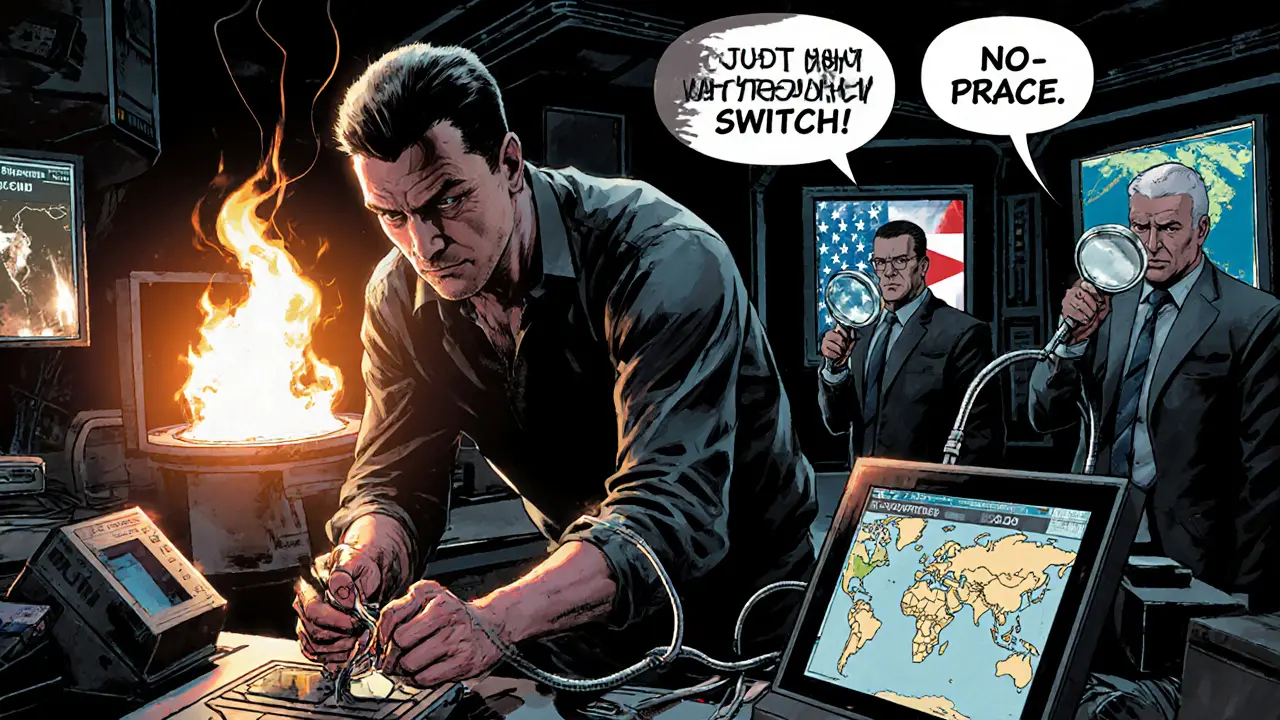 Engineer connects Lightning Network to Syrian bank while Cuban crypto burns in hologram.