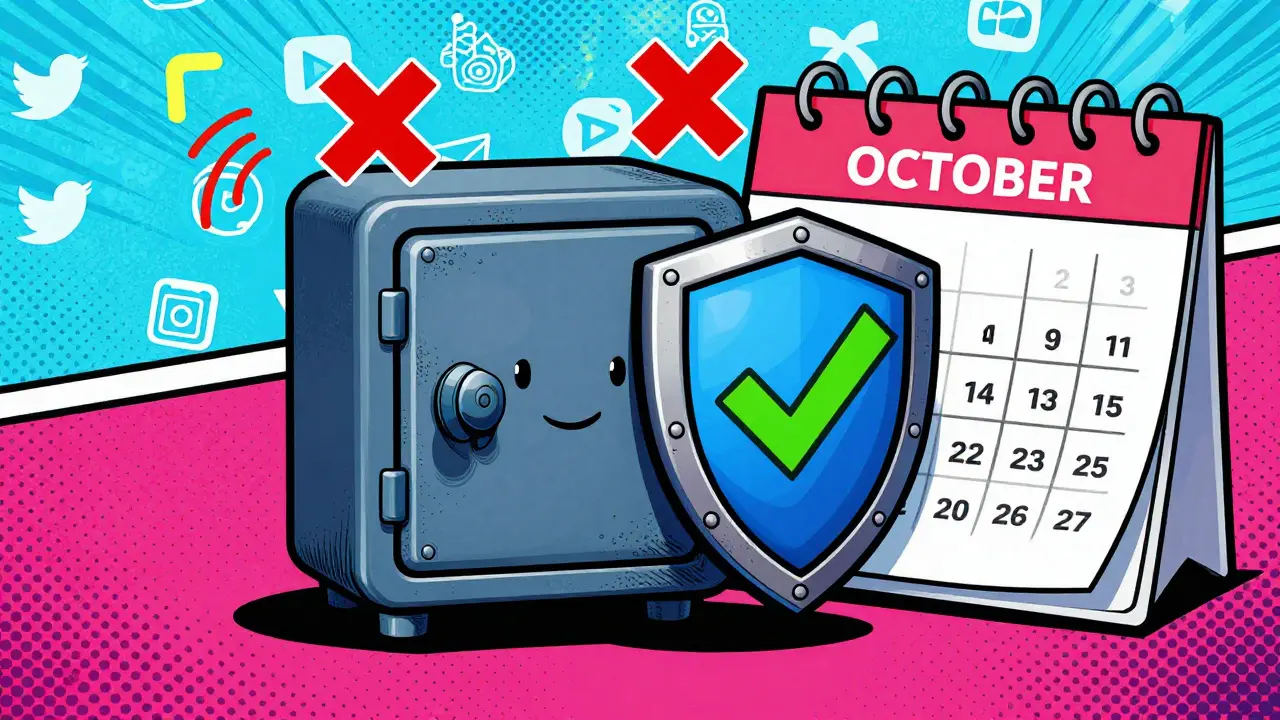 Comic illustration of a wallet shielded from marketplace listings during airdrop
