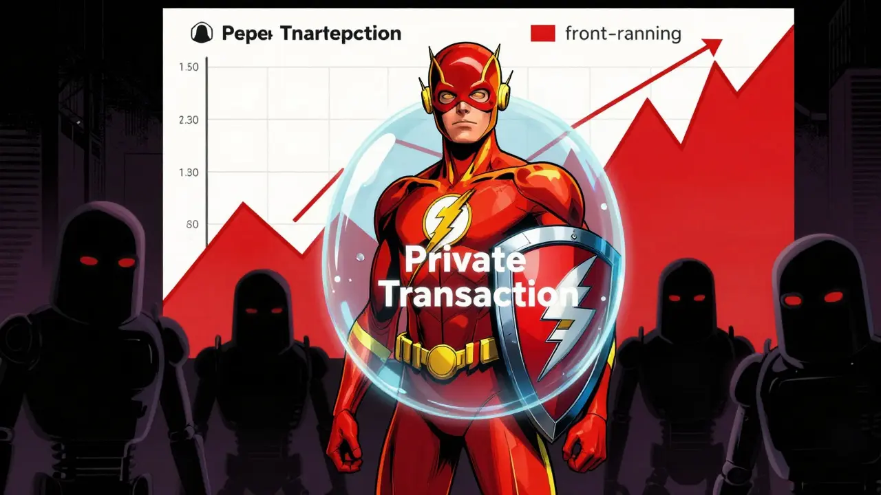 Hero shield protecting trades from bots in pop art comic style