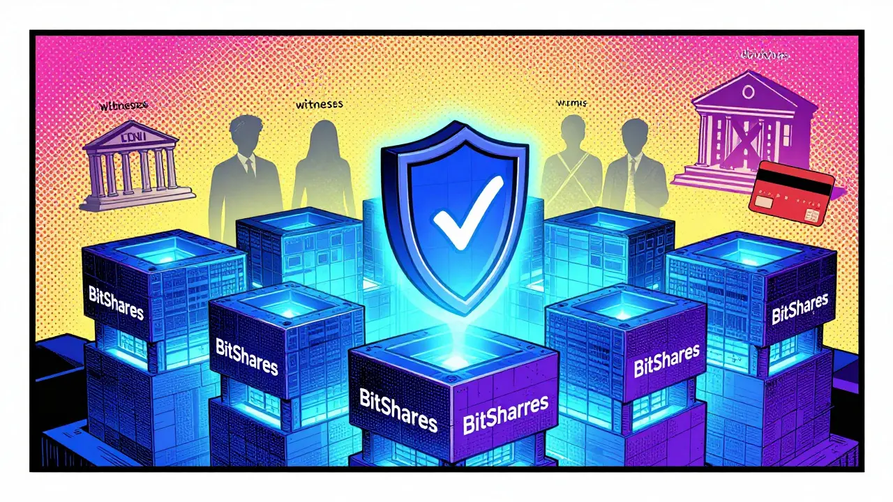 Digital blockchain fortress symbolizing decentralized security