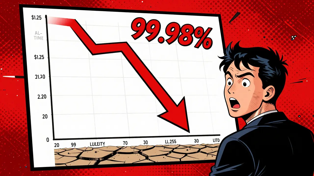 Pop art showing crypto price crash and low liquidity risks for ANIMA