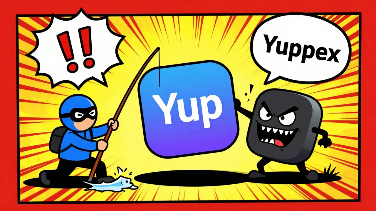 Scammer phishing for credentials using fake Yuppex site