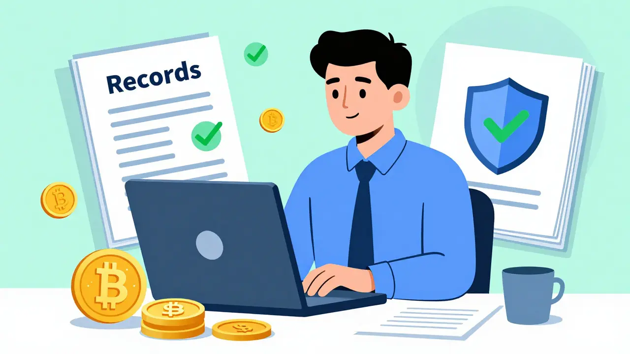 Comic style: Organized investor uses tax software to track NFTs and staking rewards safely